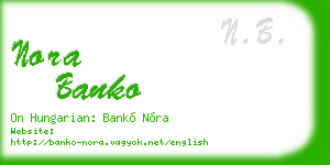 nora banko business card