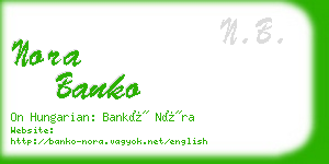 nora banko business card